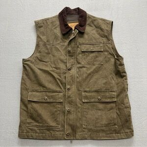 Vermont Barn Coat Men’s Large Vest Jacket Heavy Lined Canvas Jacket